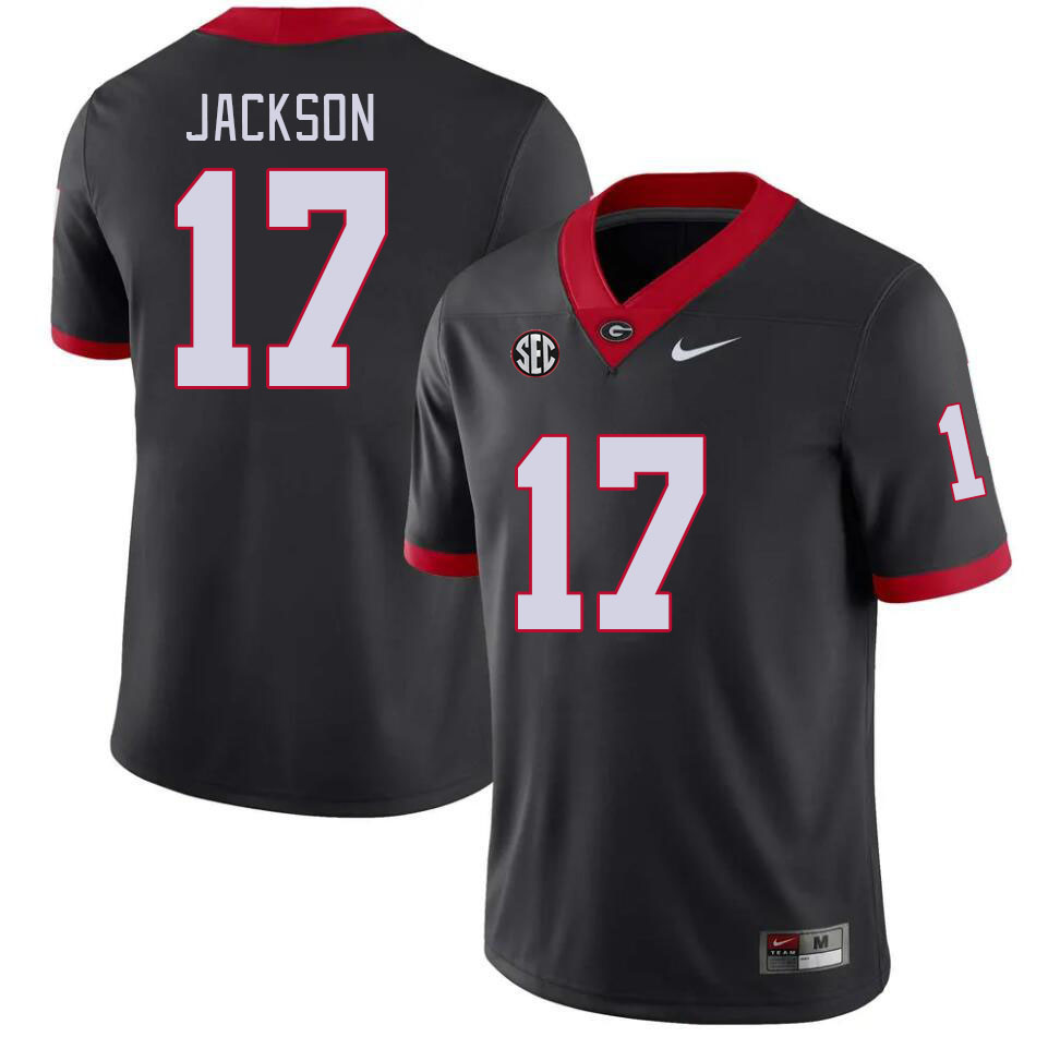 Men #17 Dan Jackson Georgia Bulldogs College Football Jerseys Stitched-Black